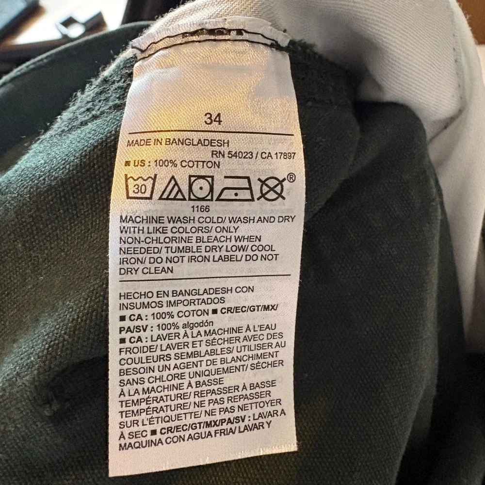 Old Navy Mens 34 Loose Fit Carpenter Shorts Forest‎ Green Cotton Canvas Utility - Picture 4 of 6